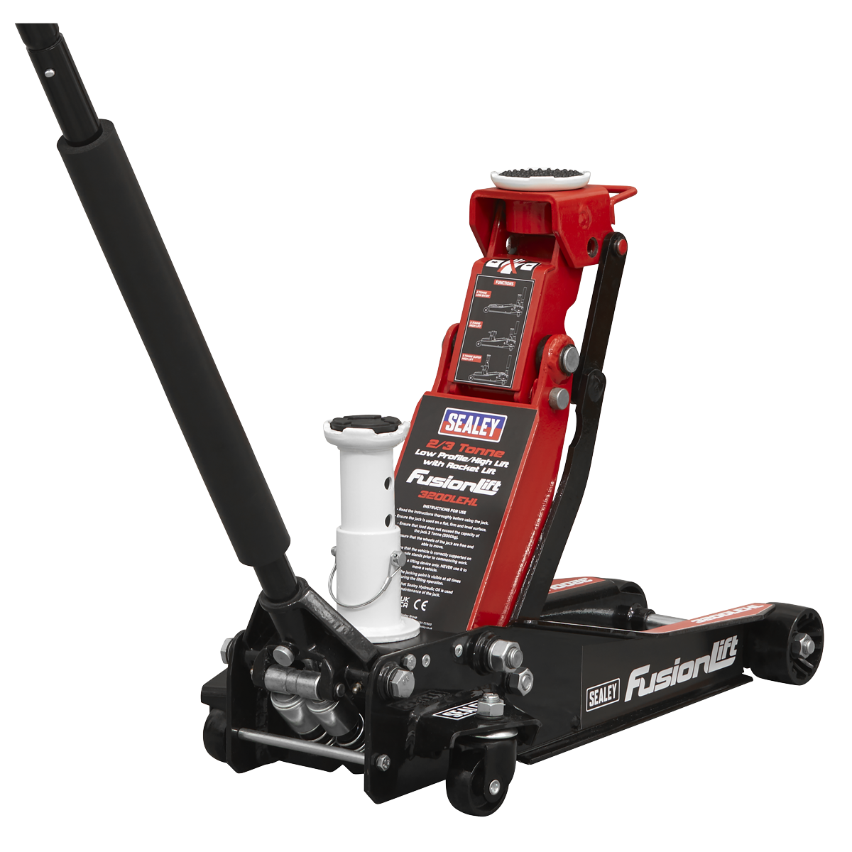 Sealey Low Profile High Lift Trolley Jack with Rocket Lift 2/3 Tonne (3200LEHL)