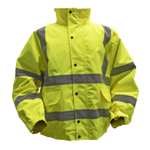 Sealey Worksafe® Hi-Vis Yellow Jacket with Quilted Lining, Elasticated Waist & Cuffs - X-Large (802XL)