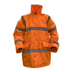 Sealey Worksafe® Hi-Vis Orange Jacket with Quilted Lining - Large (806LO)
