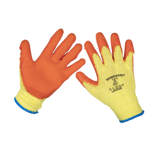 Sealey Worksafe® Super Grip Knitted Gloves with Latex Palm, Large - Pack of 120 Pairs (9121L/B120)