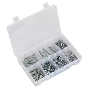 Sealey High Tensile Setscrew, Nut & Washer Assortment M5 444pc (AB049SNW)