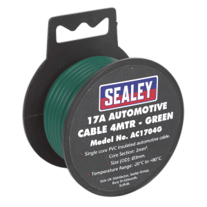 Sealey 17A Thick Wall Automotive Cable 4m - Green (AC1704G)