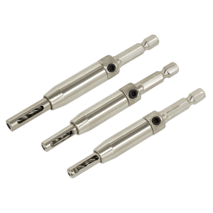 Sealey Self-Centring Chamfered Hinge Drill Set 3pc (AK3HD)