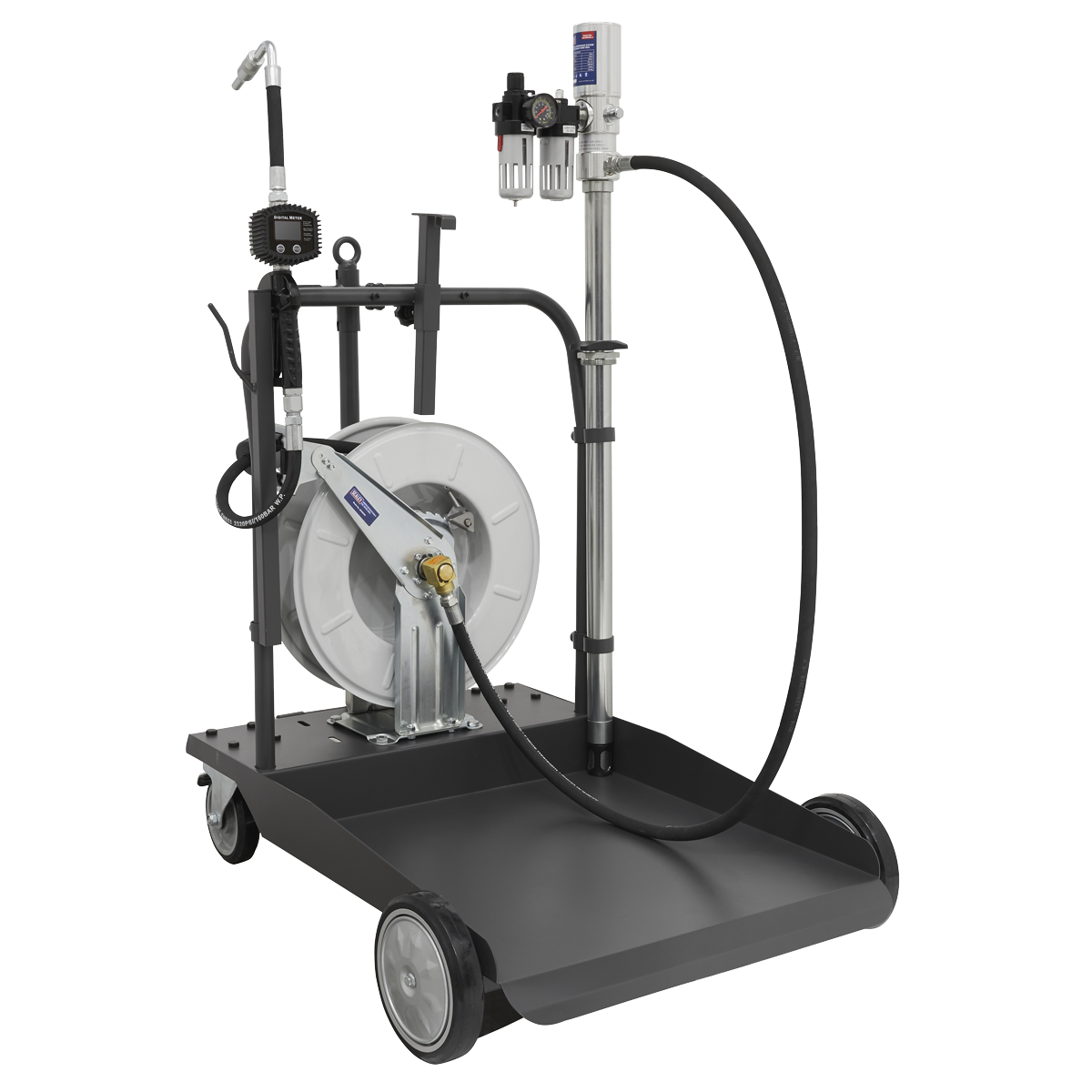 Sealey Air Operated Oil Dispensing System with 10m Retractable Hose Reel (AK4562D)