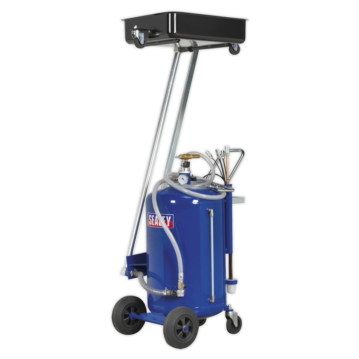 Sealey Cantilever Air Discharge Mobile Oil Drainer with Probes 80L (AK462DX)