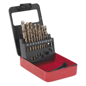 Sealey HSS Cobalt Fully Ground Drill Bit Set 19pc (AK4701)