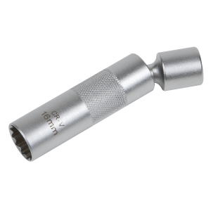Sealey Spark Plug Socket with Universal Joint 3/8"Sq Drive 12-Point 16mm (AK6571)