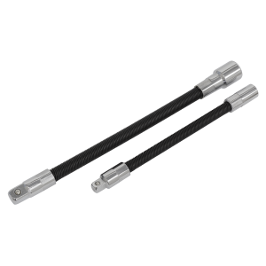 Sealey Premier Flexible Extension Adaptor Set 1/4"Sq x 150mm & 3/8"Sq x 200mm 2pc (AK7341)