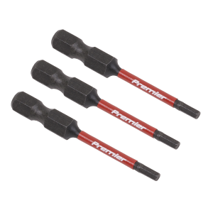 Sealey Premier Hex Impact Power Tool Bits 2.5 x 50mm 3pc (AK8235)