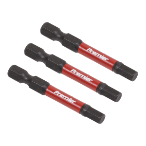 Sealey Premier Hex Impact Power Tool Bits 5 x 50mm 3pc (AK8238)