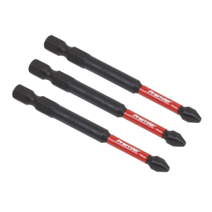 Sealey Premier Phillips Impact Power Tool Bits #2 x 75mm 3pc (AK8255)