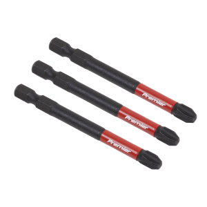 Sealey Premier Phillips Impact Power Tool Bits #3 x 75mm 3pc (AK8256)