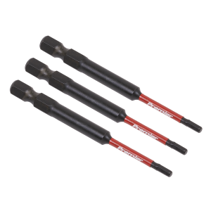 Sealey Premier Hex Impact Power Tool Bits 2.5 x 75mm 3pc (AK8260)