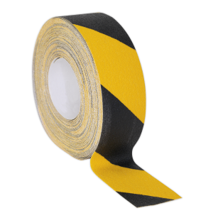 Sealey Self-Adhesive Anti-Slip Tape 50mm x 18m - Black & Yellow (ANTBY18)