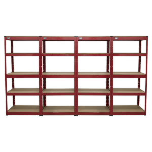 Sealey Racking Unit with 5 Shelves 150kg Capacity Per Level - Set of 4 (AP6150COMBO)