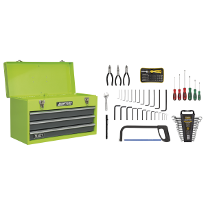 Sealey American PRO® Tool Chest 3 Drawer with 93pc Tool Kit (AP9243BBHVCOM)