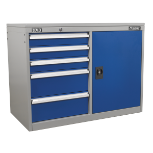 Sealey Premier Industrial™ Cabinet/Workstation with 5 Drawers & 1 Shelf (API1103B)