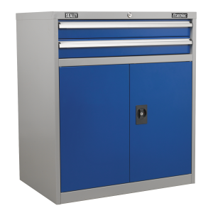 Sealey Premier Industrial™ Industrial Cabinet with 2 Drawers & 1 Shelf (API8810)