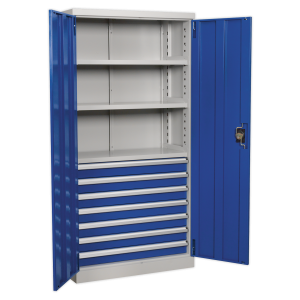 Sealey Premier Industrial™ Cabinet with 7 Drawers & 3 Shelves 1800mm (APICCOMBO7)