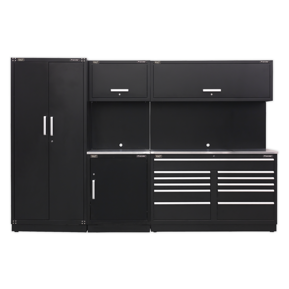 Sealey Premier™ Storage System with Stainless Worktop 3.26m (APMSCOMBO2SS)