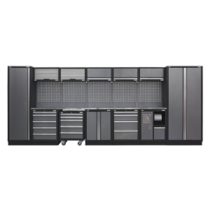 Sealey Superline PRO® Storage System with Stainless Worktop 4.92m (APMSSTACK01SS)