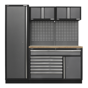 Sealey Superline PRO® Storage System with Pressed Wood Worktop 1.96m (APMSSTACK10W)