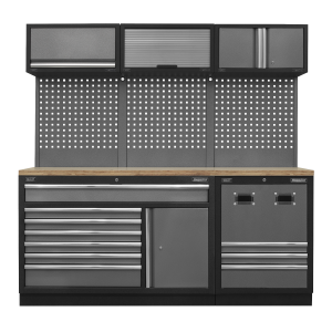 Sealey Superline PRO® Modular Storage System Combo with Pressed Wood Worktop (APMSSTACK14W)