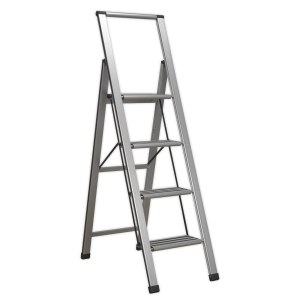 Sealey Aluminium Professional Folding Step Ladder 4-Step 150kg Capacity - EN 1483 (APSL4)