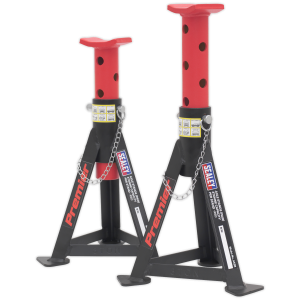 Sealey Premier Axle Stands (Pair) 3 Tonne Capacity per Stand - Red (AS3R)
