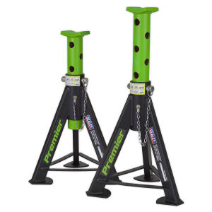 Sealey Premier Axle Stands (Pair) 6 Tonne Capacity per Stand - Green (AS6G)