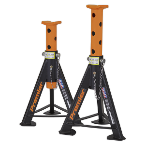 Sealey Premier Axle Stands (Pair) 6 Tonne Capacity per Stand - Orange (AS6O)