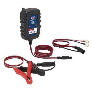 Sealey 6/12V Compact Smart Trickle Charger & Maintainer 1A (AUTOCHARGE100HF)