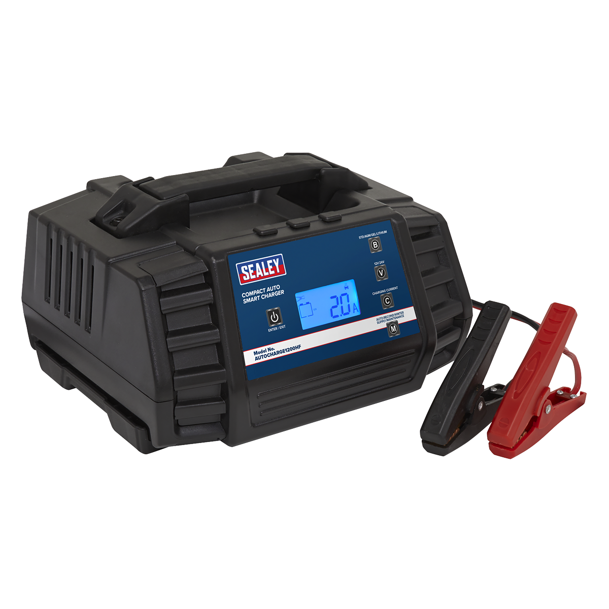 Sealey 12/24V Compact Auto Smart Charger & Maintainer 12A (AUTOCHARGE1200HF)