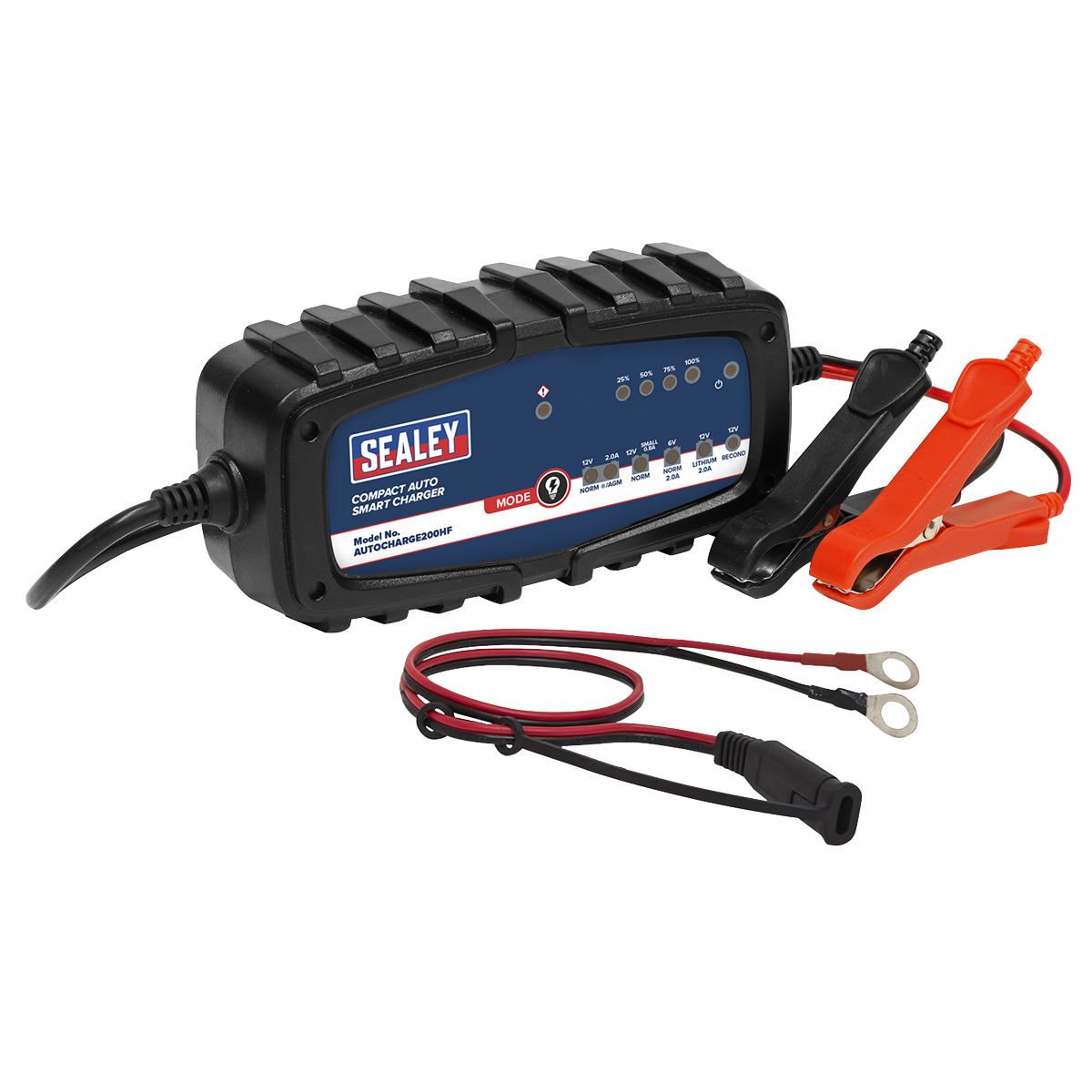 Sealey 6/12V Compact Auto Smart Charger & Maintainer 2A (AUTOCHARGE200HF)