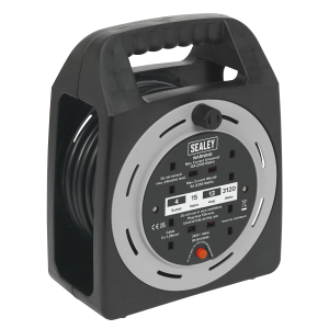 Sealey 15m Box Type Cable Reel with Thermal Trip 4 x 230V (BCR15CB)