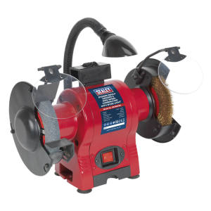 Sealey 150mm Bench Grinder & Wire Wheel Combination with Worklight 250W/230V (BG150XWL)