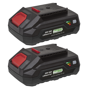 Sealey SV20 Series Power Tool Battery 20V 2Ah - Pack of 2 (BK02)