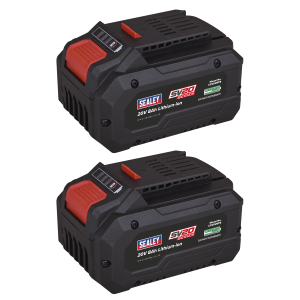Sealey SV20 Series Power Tool Battery 20V 8Ah - Pack of 2 (BK08)