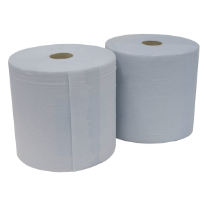 Sealey 2-Ply Blue Wiper Roll 400m x 260mm - Pack of 2 (BLU400)