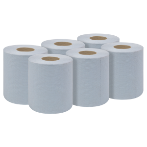 Sealey 2-Ply Embossed Blue Paper Roll 60m - Pack of 6 (BLU60)