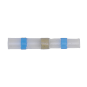 Sealey Heat Shrink Butt Connector Solder Terminal 16-14 AWG, Blue - Pack of 25 (BTSSB25)