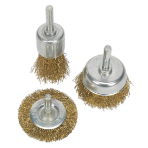 Sealey Crimped Wire Brush Set 3pc (BWBS03)