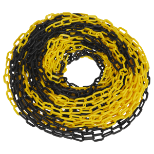 Sealey Plastic Chain 25m x 6mm - Black/Yellow (BYC25M)