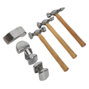 Sealey Drop-Forged Panel Beating Set with Hickory Shafts 7pc (CB507)