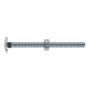 Sealey Zinc Plated Coach Bolt & Nut M6 x 75mm, DIN 603 - Pack of 100 (CBN675)