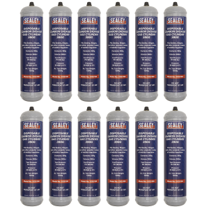 Sealey Disposable Carbon Dioxide Gas Cylinder 390g - Box of 12 (CO2/100/12)