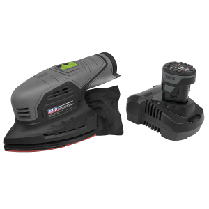 Sealey SV10.8 Series 150mm Cordless Detail Sander Kit 10.8V 2Ah (CP108VDS)