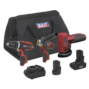 Sealey 3 x SV12 Series Cordless Power Tool Kit 12V - 2 Batteries (CP1200COMBO7)