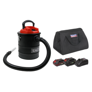 Sealey SV20 Series 15L Cordless Handheld Ash Vacuum Cleaner Kit 20V Kit - 2 Batteries (CP20VAVKIT)