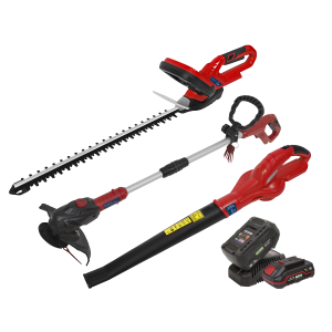 Sealey 3 x SV20 Series Cordless Garden Power Tool Kit 20V - 2 Batteries (CP20VCOMBO6)